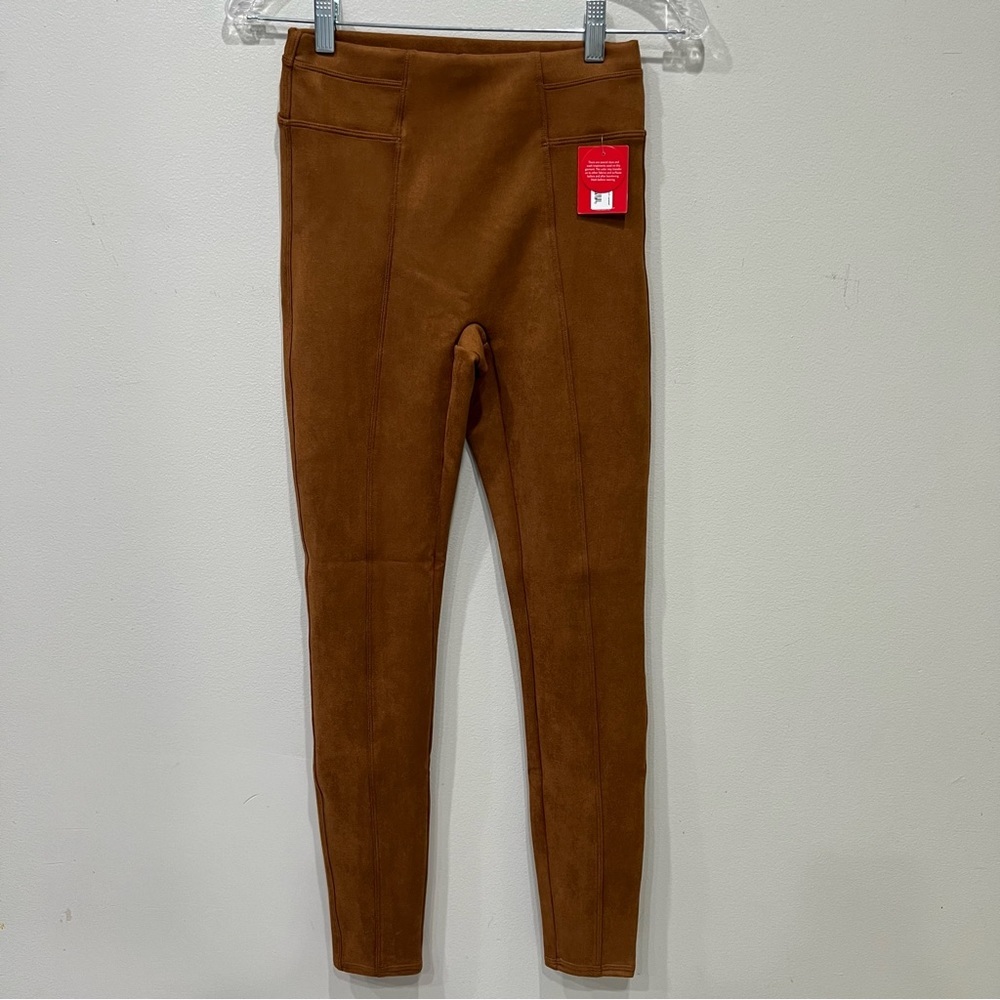 Spanx Faux Suede Leggings Rich Caramel Women’s Size XS NEW